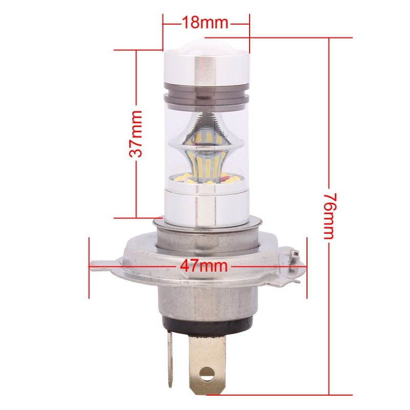 H4 850LM P43T 100W LED Car Front Headlights Lamp Bulb