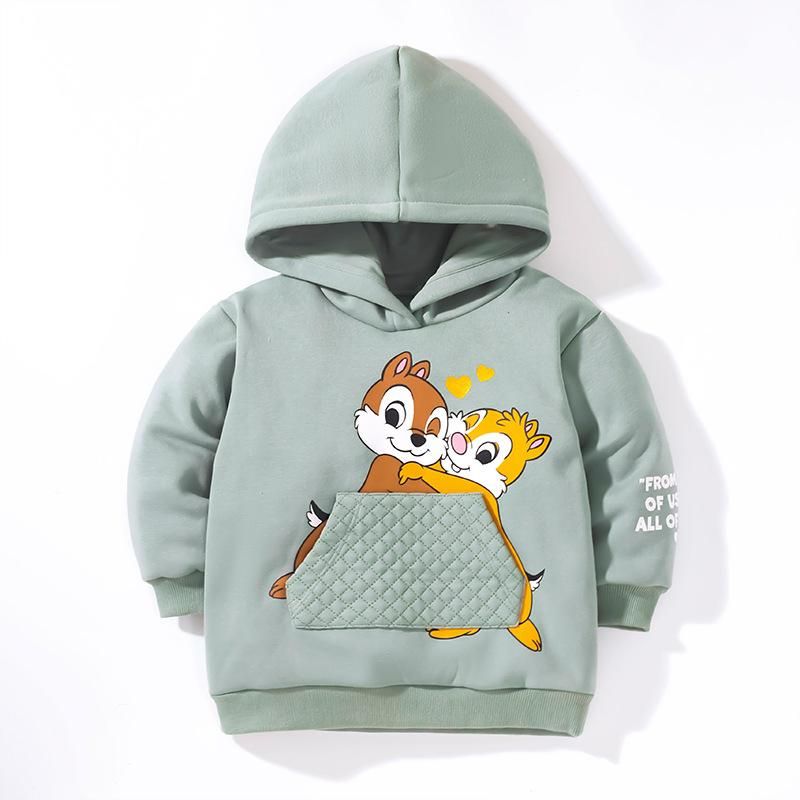 2023 European And American Long-Sleeved Fleece-Lined Girls' Sweater Cute Pullover