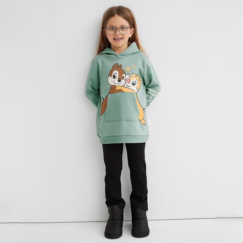 2023 European And American Long-Sleeved Fleece-Lined Girls' Sweater Cute Pullover