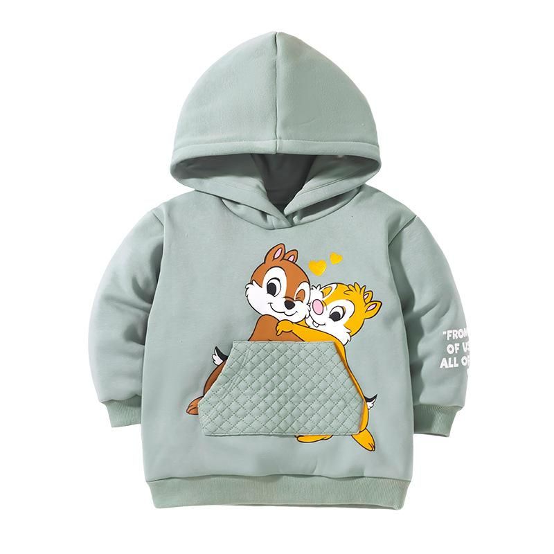 2023 European And American Long-Sleeved Fleece-Lined Girls' Sweater Cute Pullover