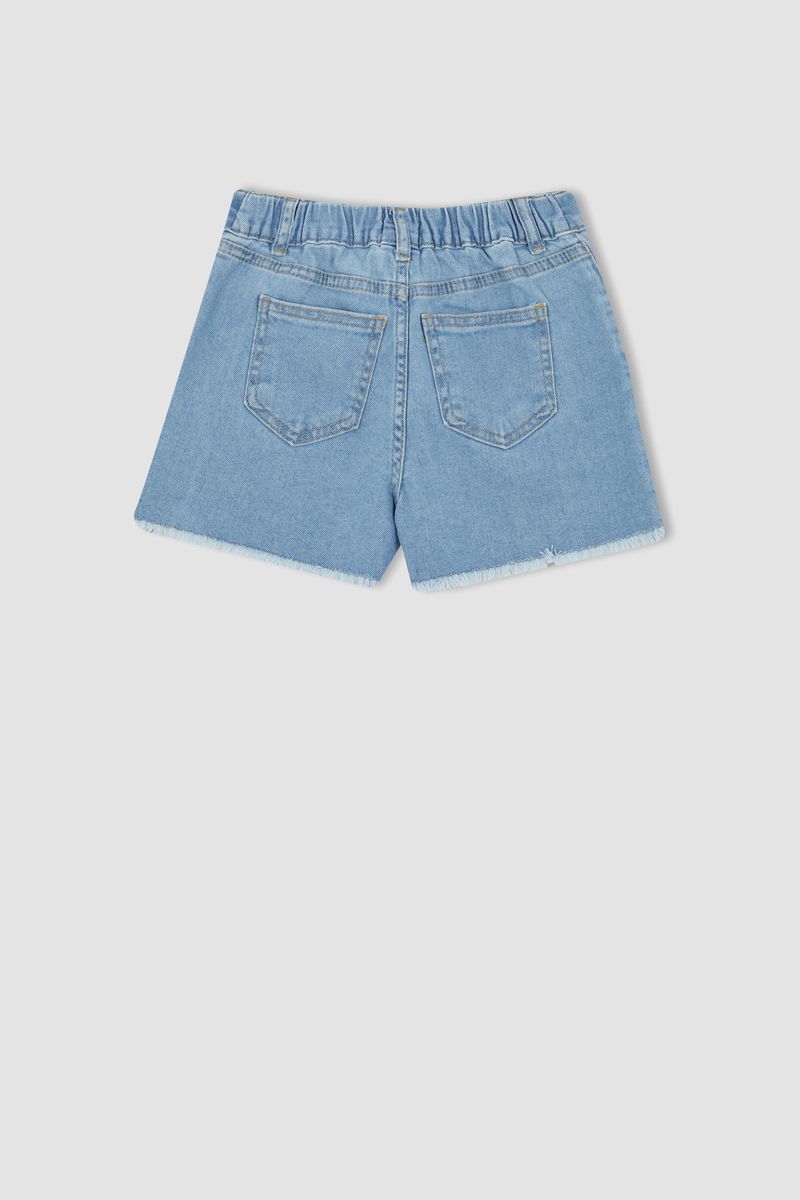 Girl - Mom Fit Denim Short - Blue