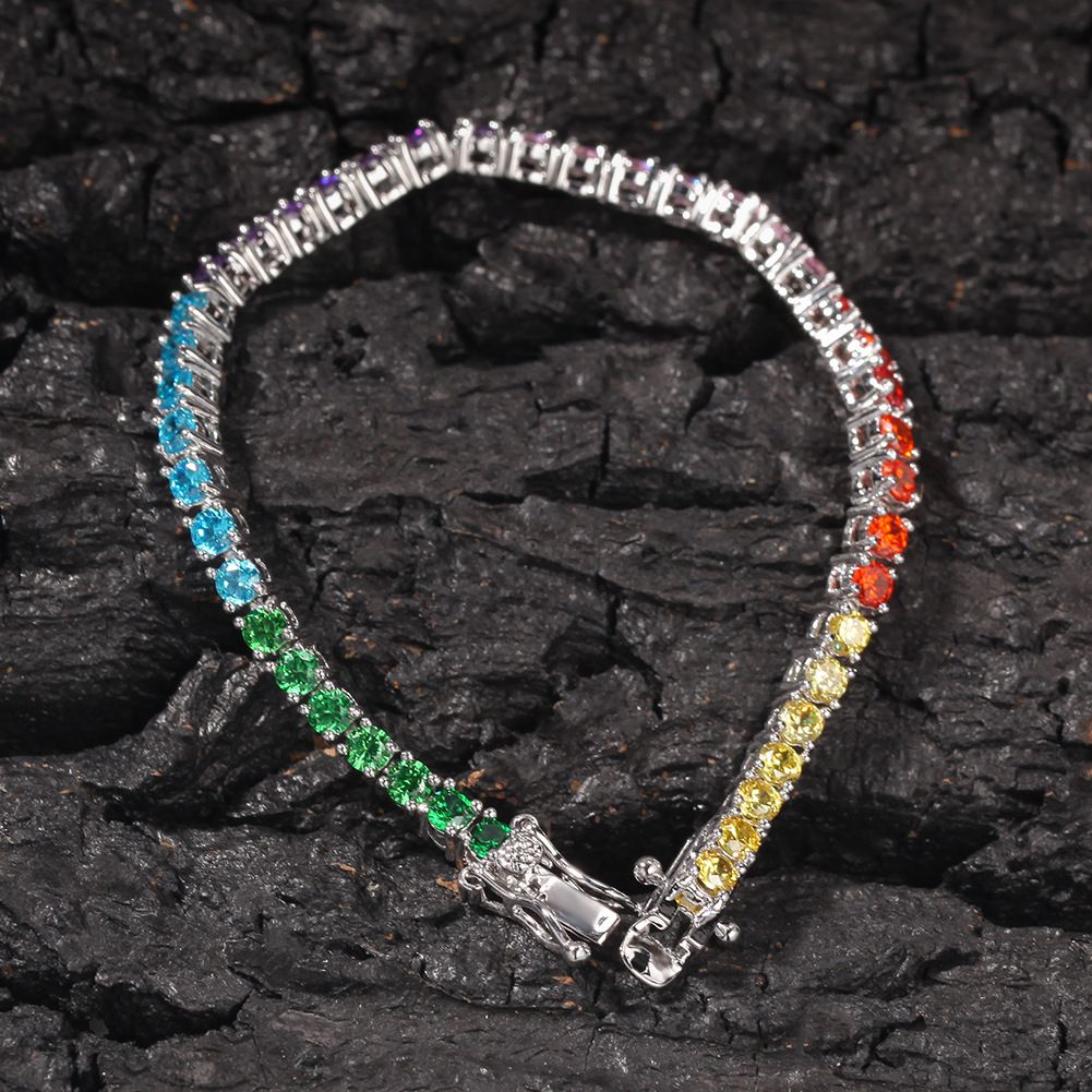 8inch Mens Hip Hop Bracelet Iced Out Cuban Chain Jewelry