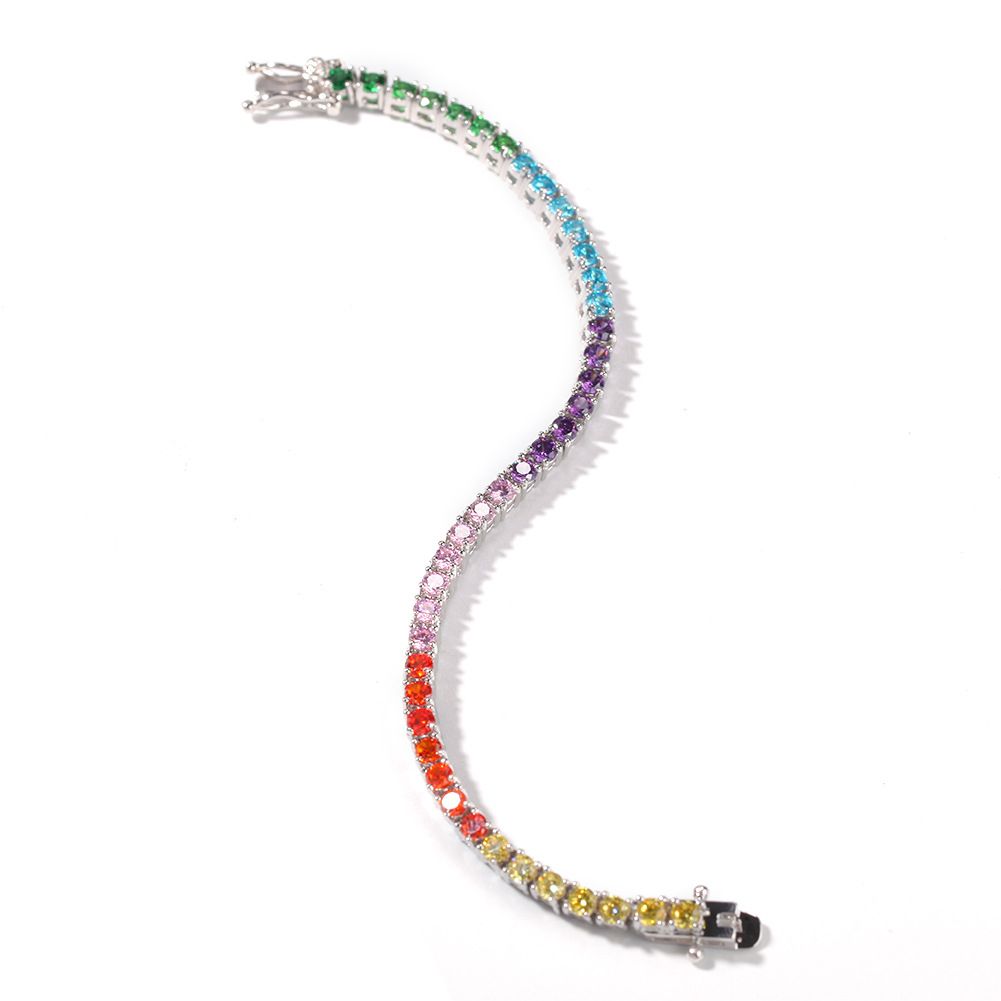 8inch Mens Hip Hop Bracelet Iced Out Cuban Chain Jewelry