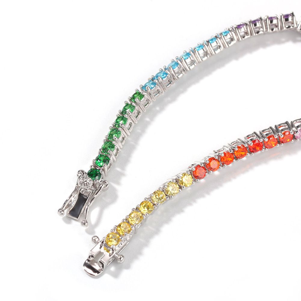 8inch Mens Hip Hop Bracelet Iced Out Cuban Chain Jewelry
