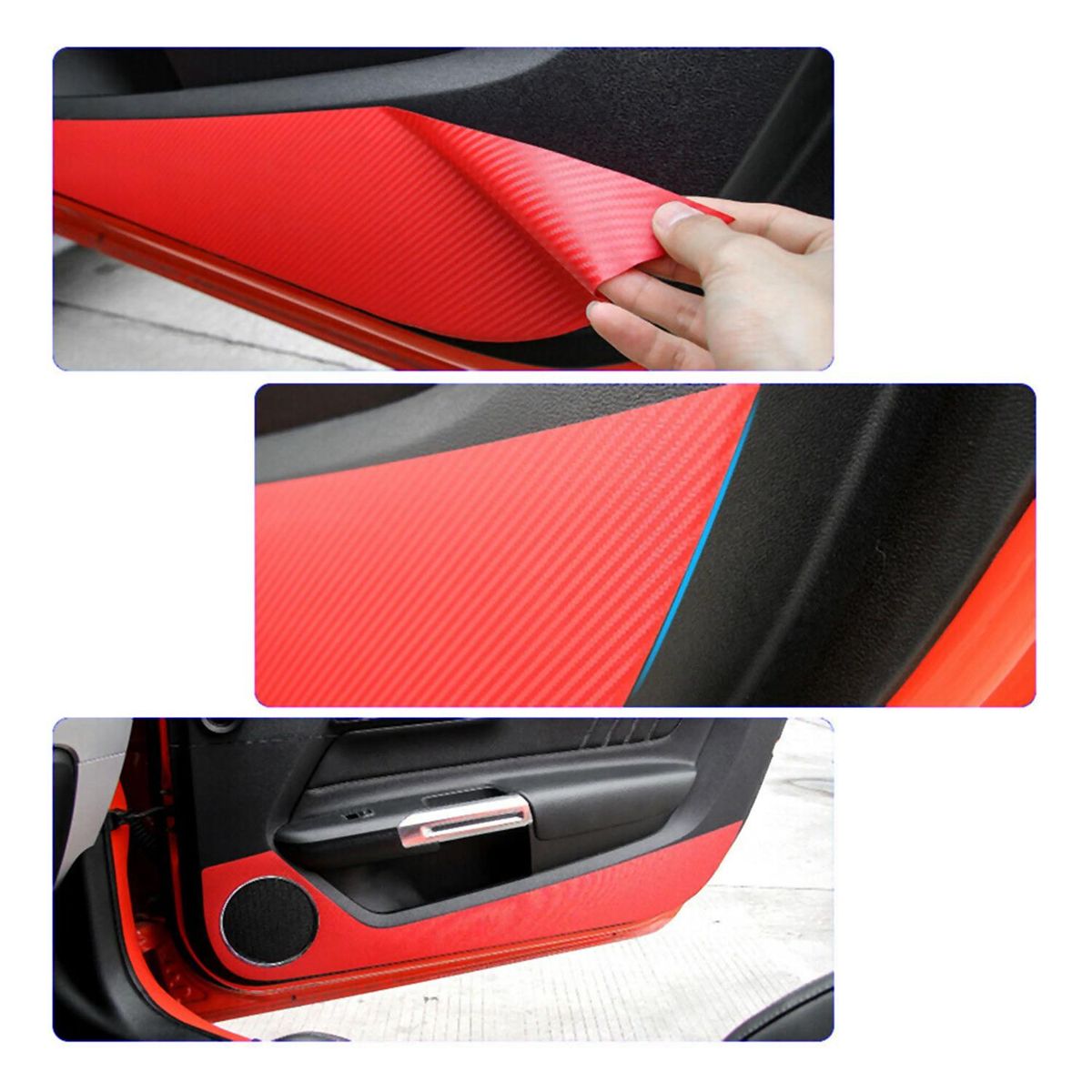 Car Interior Mouldings Carbon Fiber Door Anti-Kick