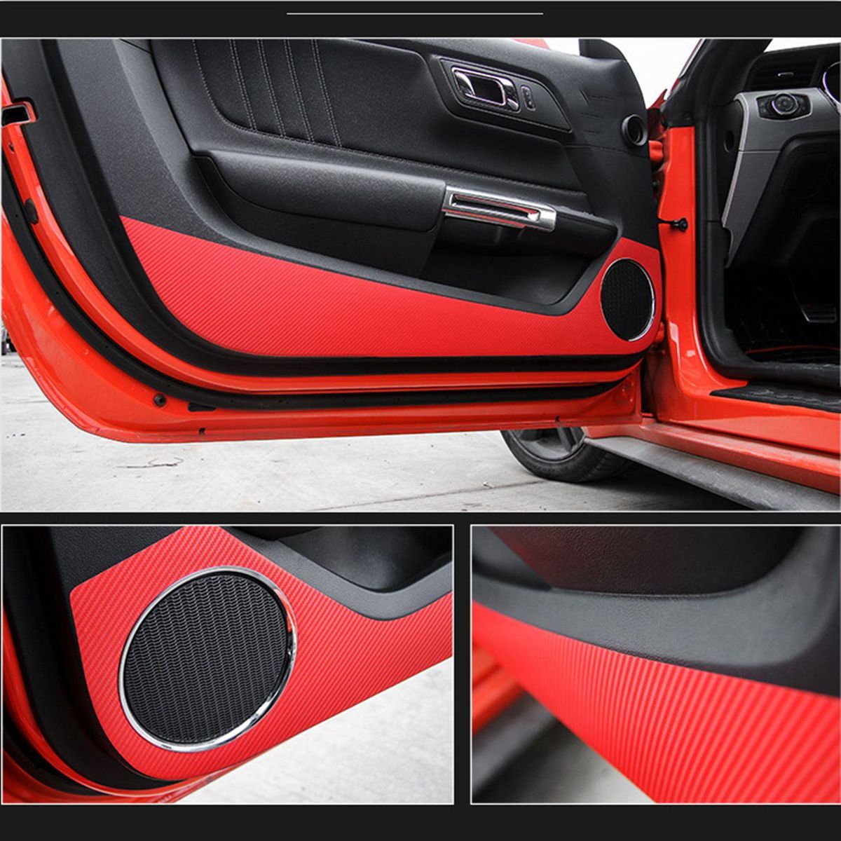 Car Interior Mouldings Carbon Fiber Door Anti-Kick