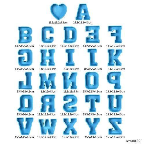 3D Alphabet Epoxy Resin Silicone Mold, DIY Epoxy