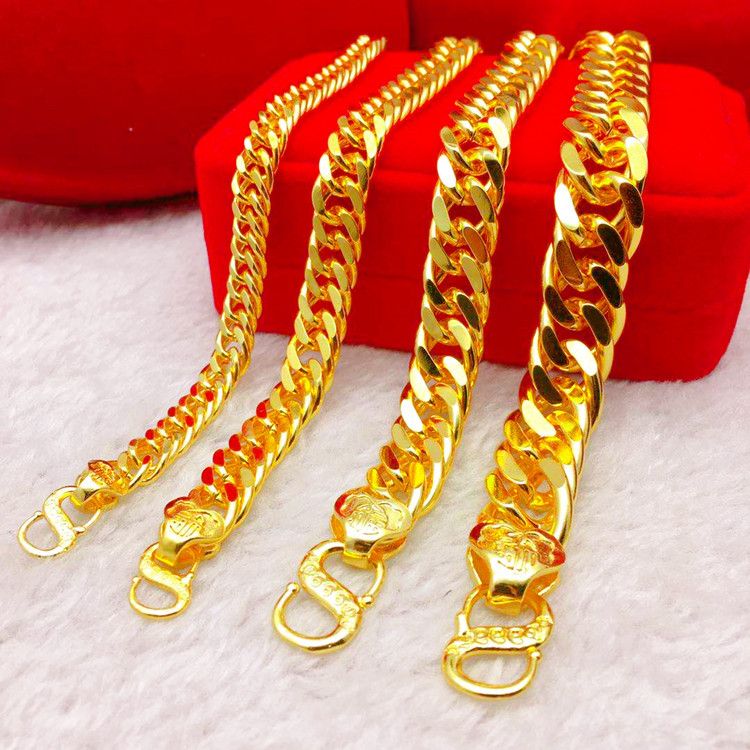 Alluvial Gold Men's Bracelet  Jewelry Thickened Bracelet