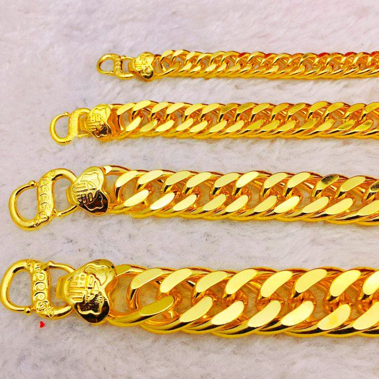 Alluvial Gold Men's Bracelet  Jewelry Thickened Bracelet