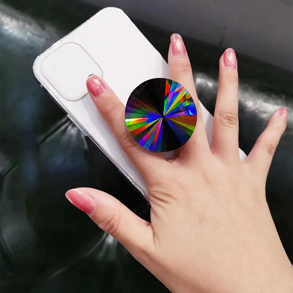 Holographic Light and Shadow Phone Stand Silicone Mold Decorative Sticker Grips Crystal Epoxy Resin Mold A