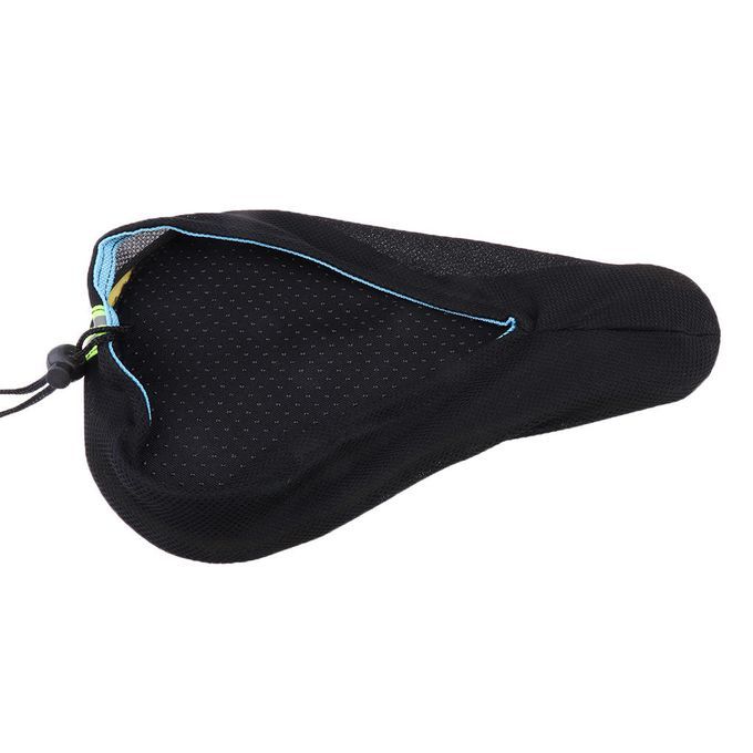 3D Bicycle Saddle Cover Bike Seat Cushion With Reflective Strap Black