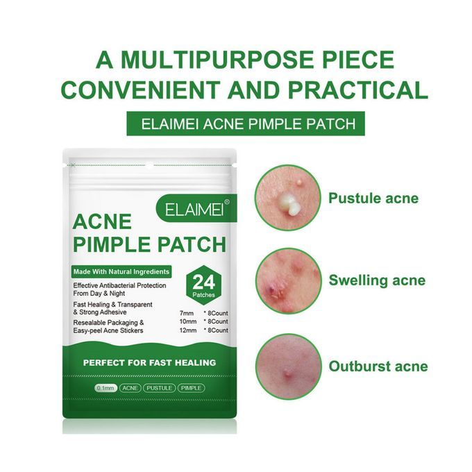 24 Patches Acne Pimple Patch Invisible Acne Removal