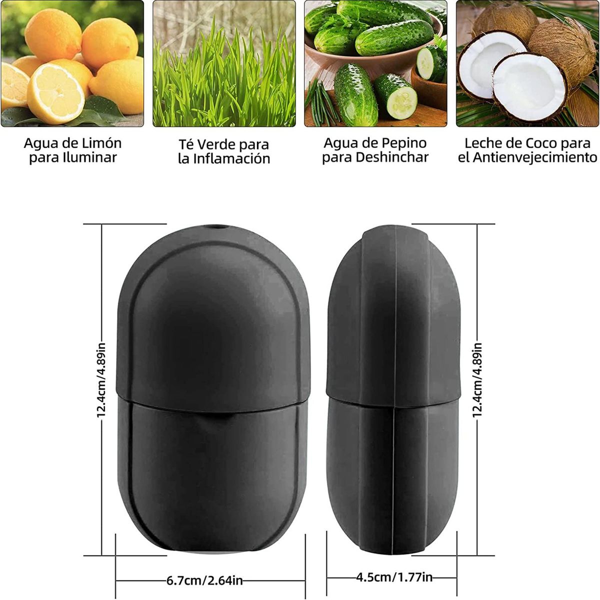 Facial Ice Roller Mold Holder for Face Eyes Reusable Face Ice Roller Mould Tighten and Shrink Pores Brighten Skin Eye Puffiness Treatment