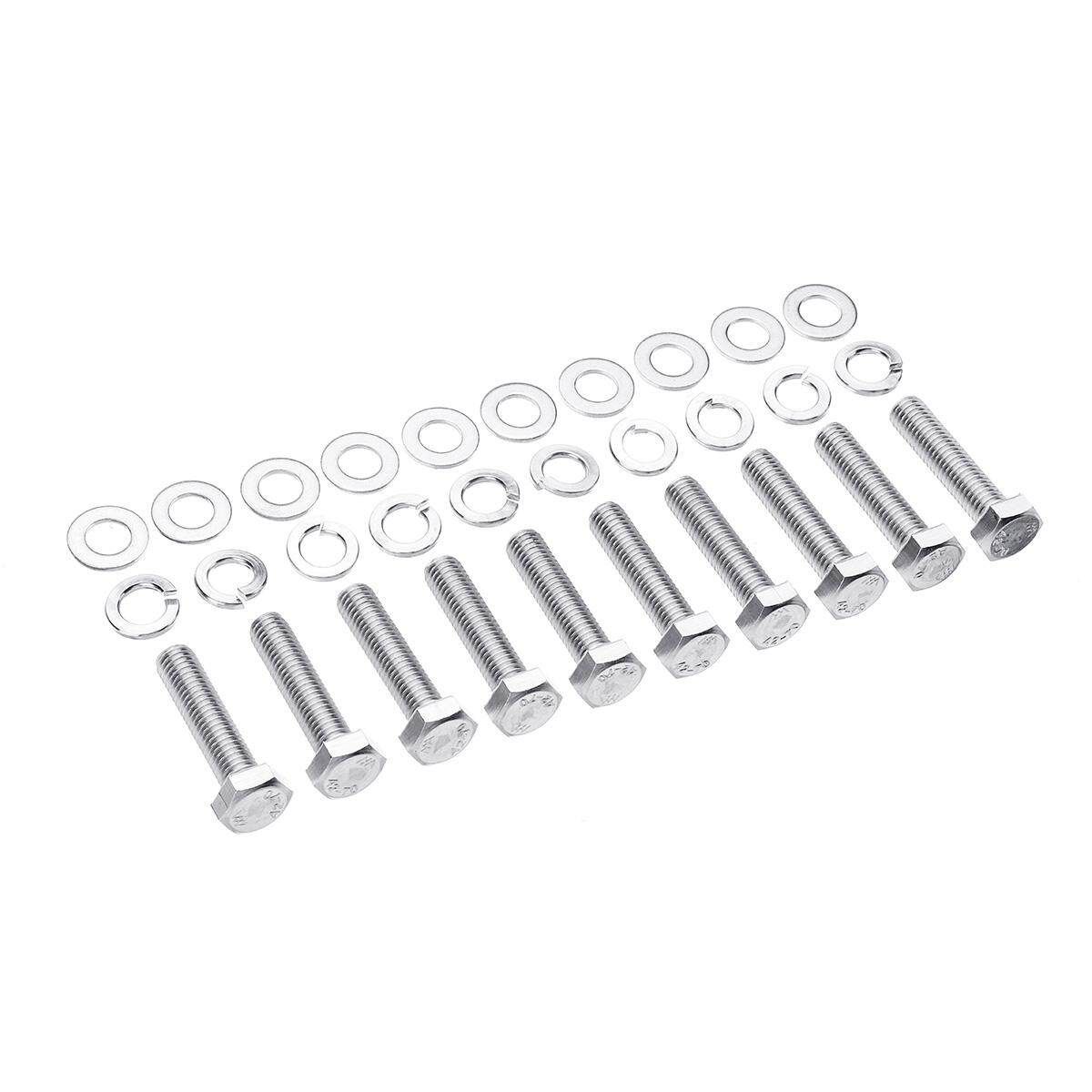 Stainless Steel Exhaust Manifold Studs Stud Bolt Nuts Kit For Ford 6.8 LITER V10
