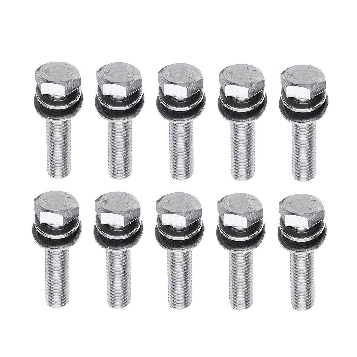 Stainless Steel Exhaust Manifold Studs Stud Bolt Nuts Kit For Ford 6.8 LITER V10