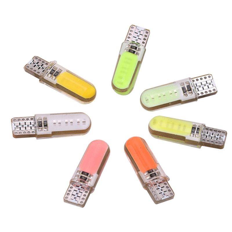 2Pcs T10 W5W COB Bright LED Car License Board Reading-White
