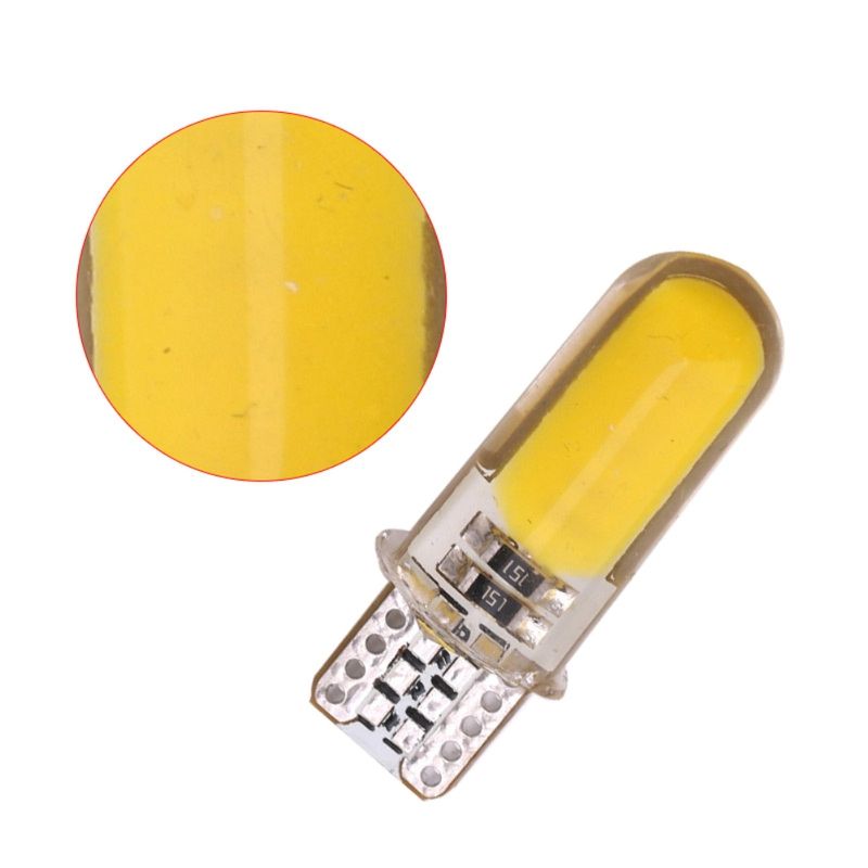 2Pcs T10 W5W COB Bright LED Car License Board Reading-White