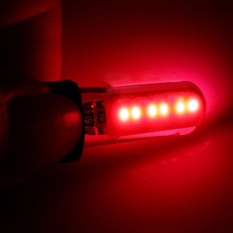2Pcs T10 W5W COB Bright LED Car License Board Reading-White