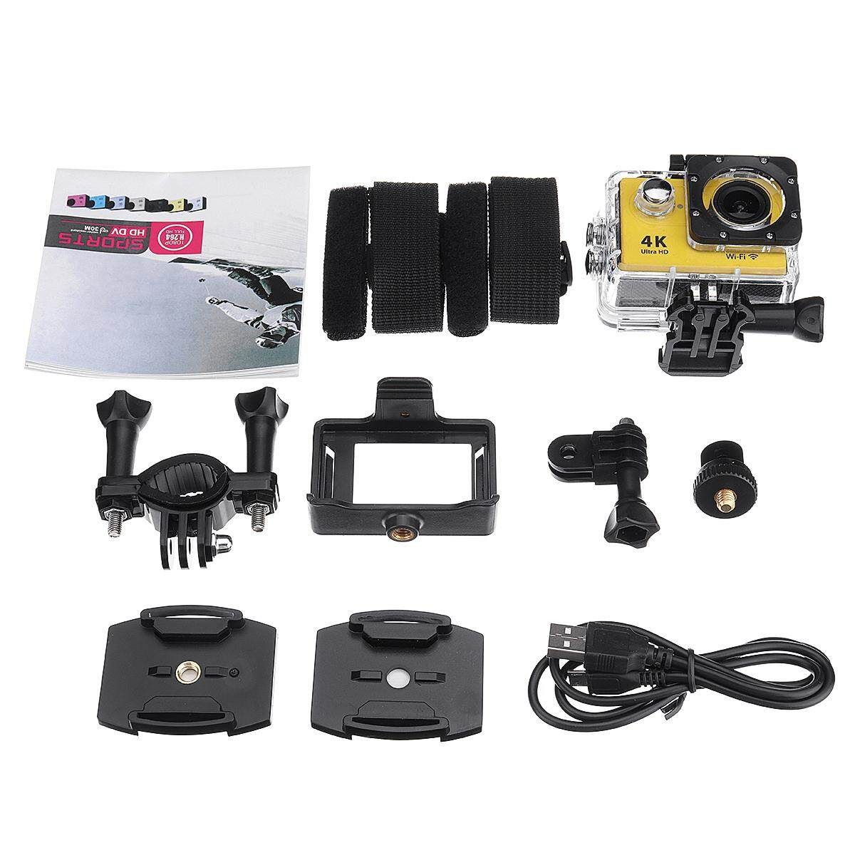 4K SJ9000 WiFi 1080P Ultra Action Sport Camera Waterproof DVR Camcorder Full HD NEW Yellow