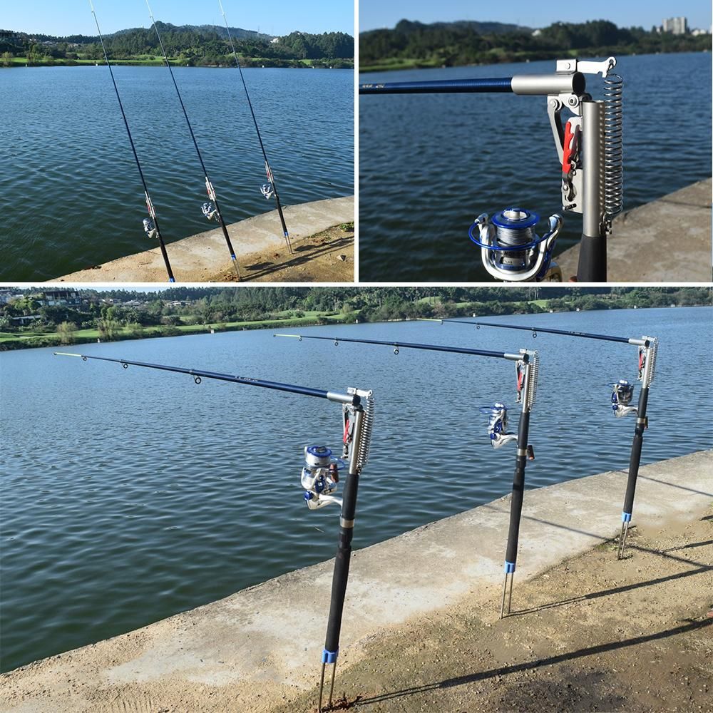 2.1m / 2.4m / 2.7m / 3.0m Automatic Fishing Rod Adjustable Telescopic Rod Pole Device Sea River Lake Pool Fishing Tackle with Bank Stick