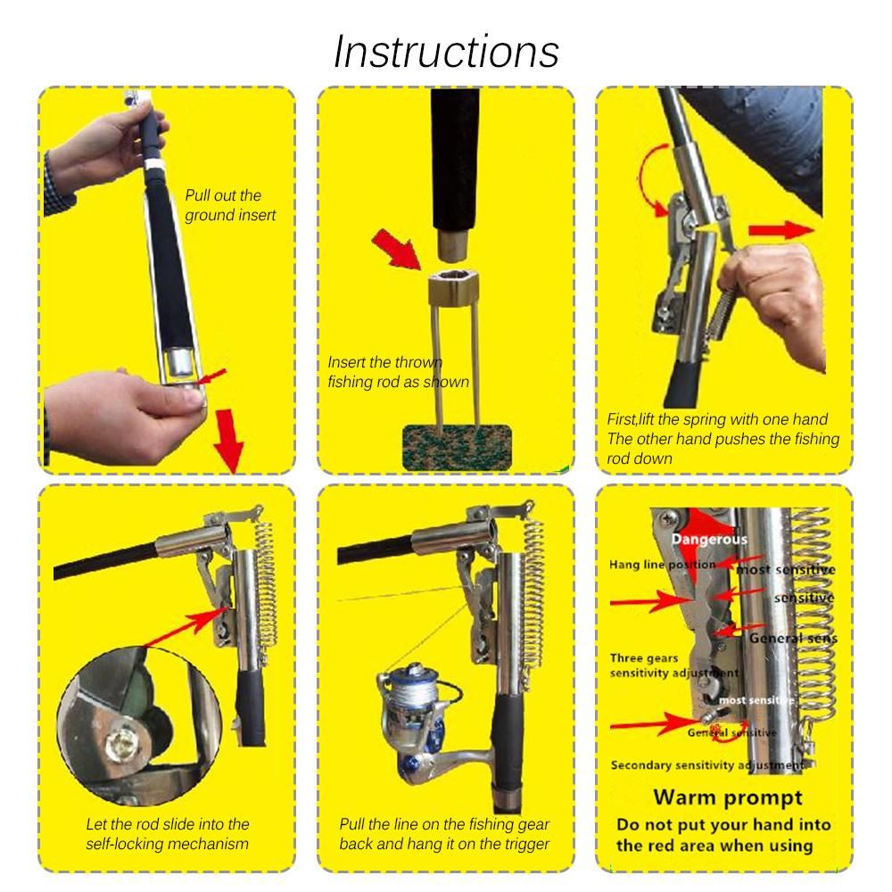 2.1m / 2.4m / 2.7m / 3.0m Automatic Fishing Rod Adjustable Telescopic Rod Pole Device Sea River Lake Pool Fishing Tackle with Bank Stick