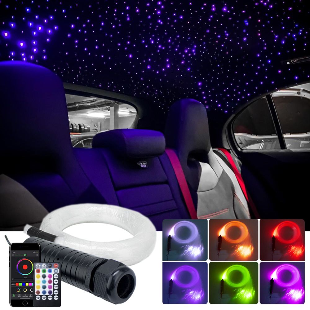 6W RGBW Car Roof Star Light Smartphone APP Music Controller Fiber Optic Led For Starry