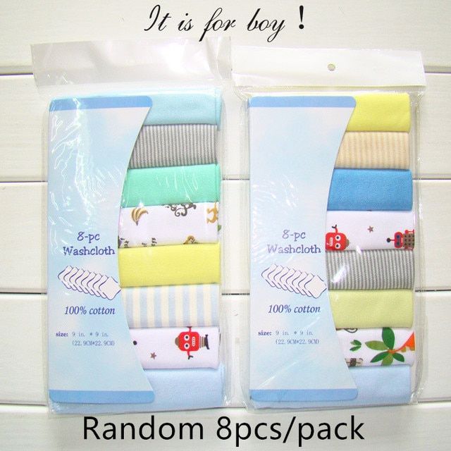 8pc Baby Towels Babies Stuff Saliva Washcloth Handkerchief