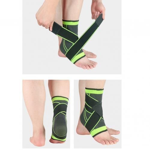 Green Ankle Protective Padding Sports Pressure Strap Fitness