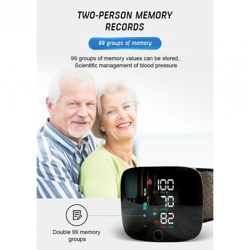 Dynamic LCD Touch Screen Wrist Blood Pressure Monitor