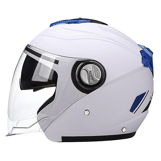 FULL FACE MOTORBIKE ROAD CRASH  WITH VISOR OUTDOOR BIKE White
