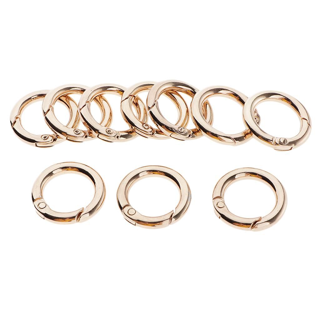 10Pcs Round Carabiner Gate  10x KC Golden 25mm