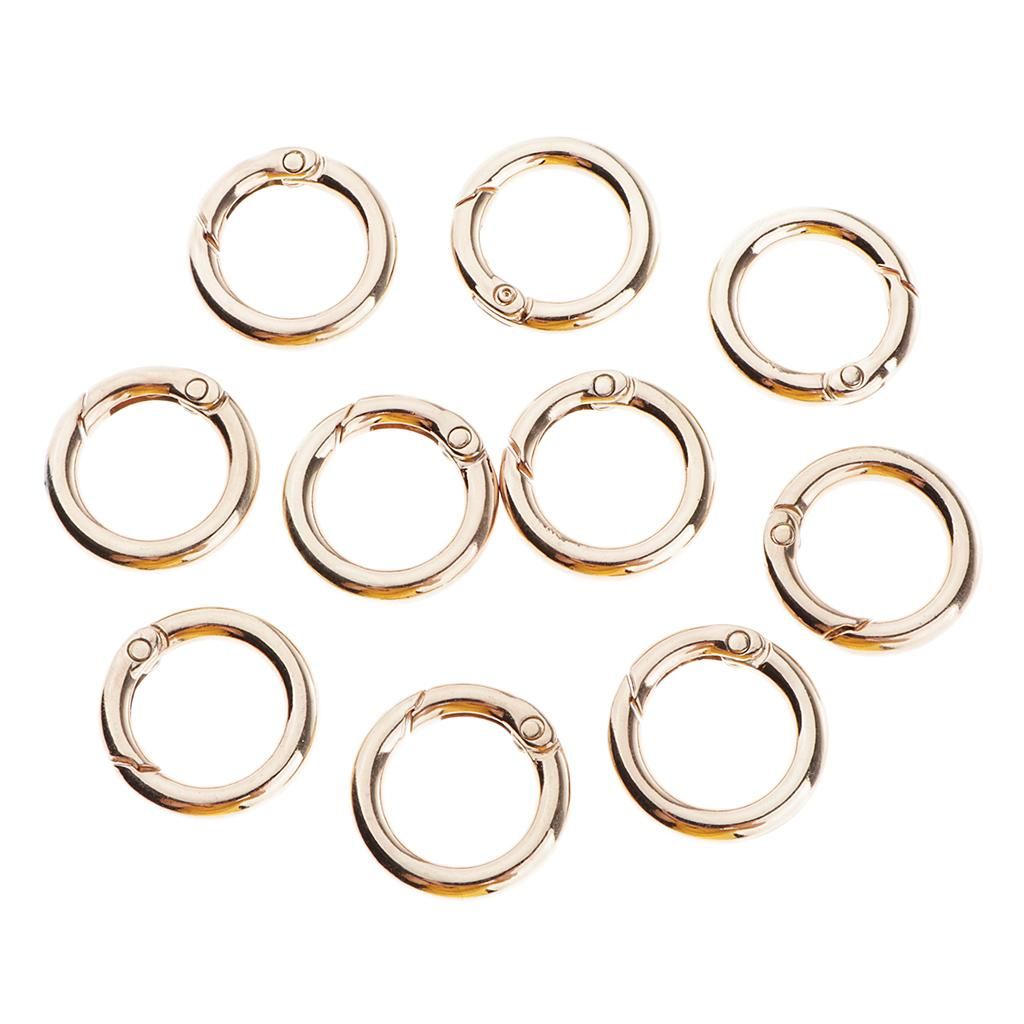 10Pcs Round Carabiner Gate  10x KC Golden 25mm
