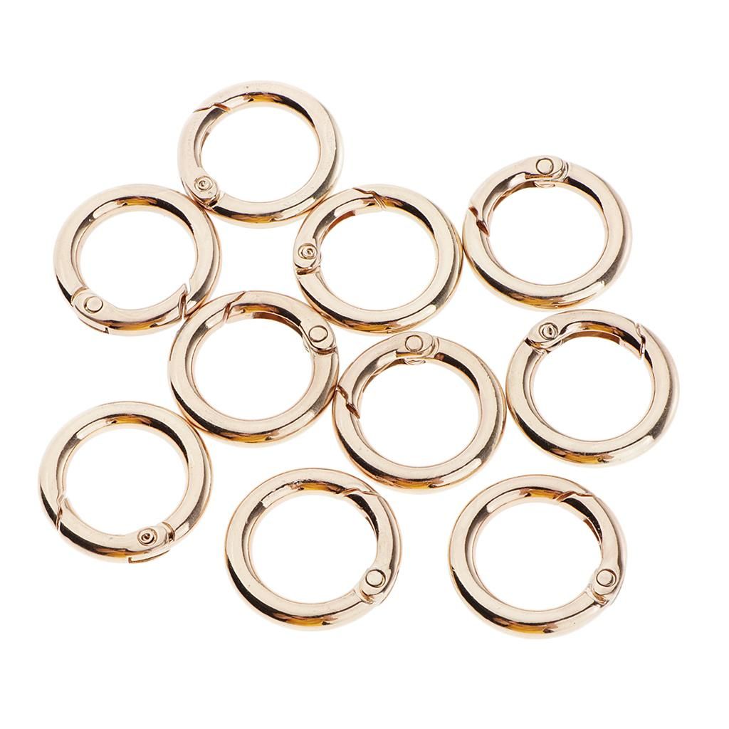 10Pcs Round Carabiner Gate  10x KC Golden 25mm