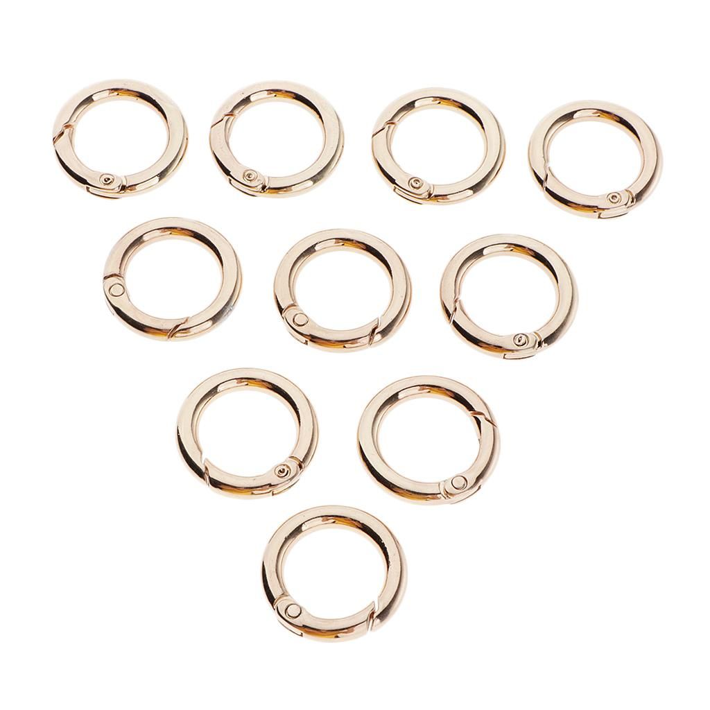 10Pcs Round Carabiner Gate  10x KC Golden 25mm