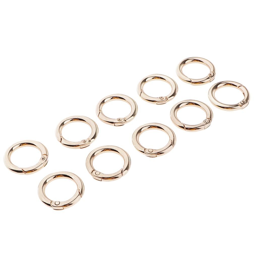 10Pcs Round Carabiner Gate  10x KC Golden 25mm