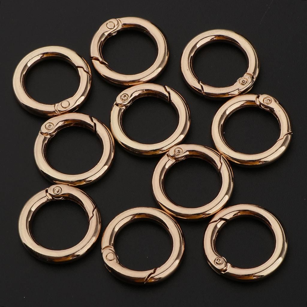 10Pcs Round Carabiner Gate  10x KC Golden 25mm