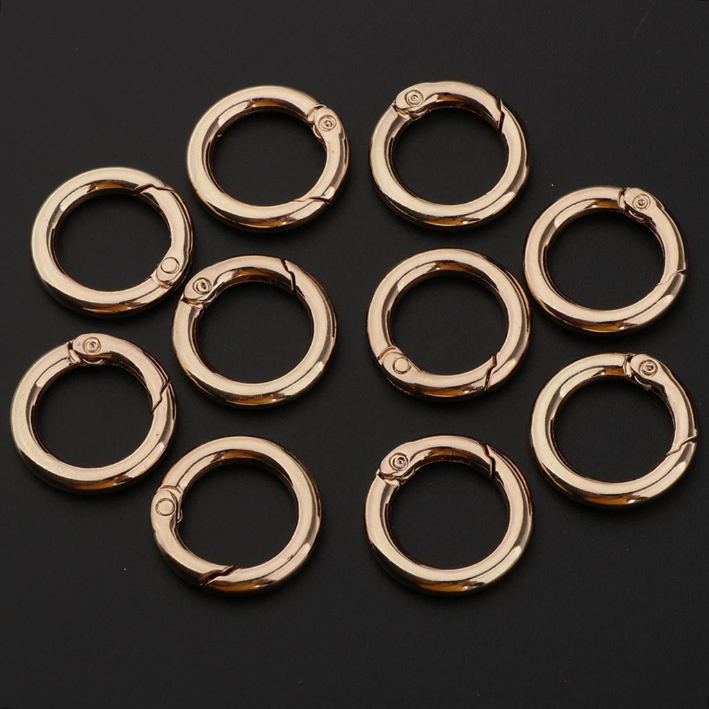 10Pcs Round Carabiner Gate  10x KC Golden 25mm