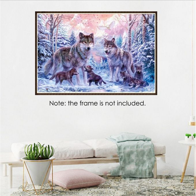 12 * 16 Inches/30 * 40Cm Diy 5D Diamond Painting Kit Wolves