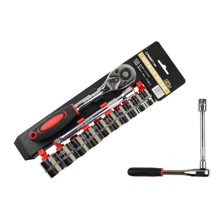 12 PCS 3/8 Interface Ratchet Wrench Set