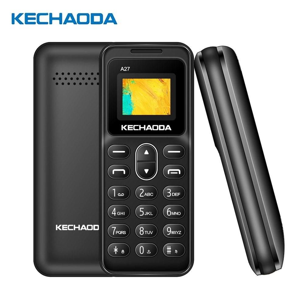 KECHAODA A27 2G GSM Feature Phone Dual SIM 0.66” 32MB BT Dialer 350mAh Detachable Battery MP3/FM Mini Mobile Phones for Child Seniors