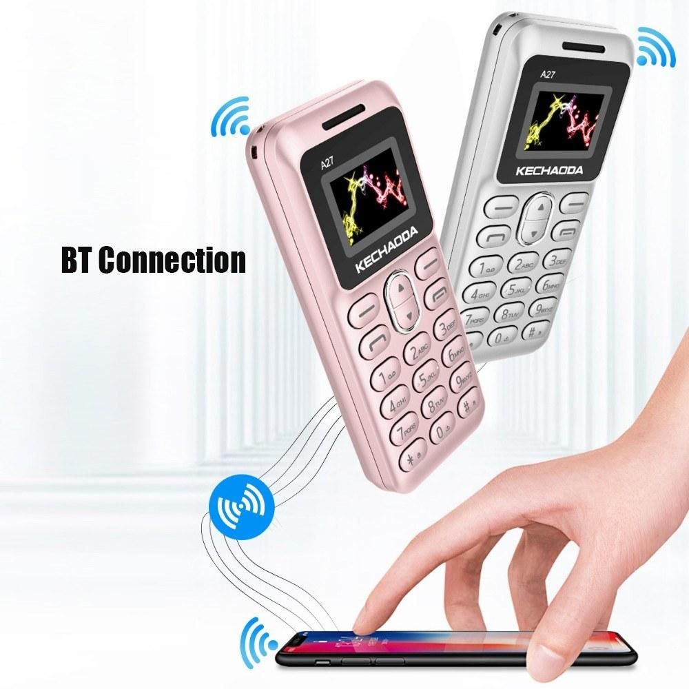 KECHAODA A27 2G GSM Feature Phone Dual SIM 0.66” 32MB BT Dialer 350mAh Detachable Battery MP3/FM Mini Mobile Phones for Child Seniors
