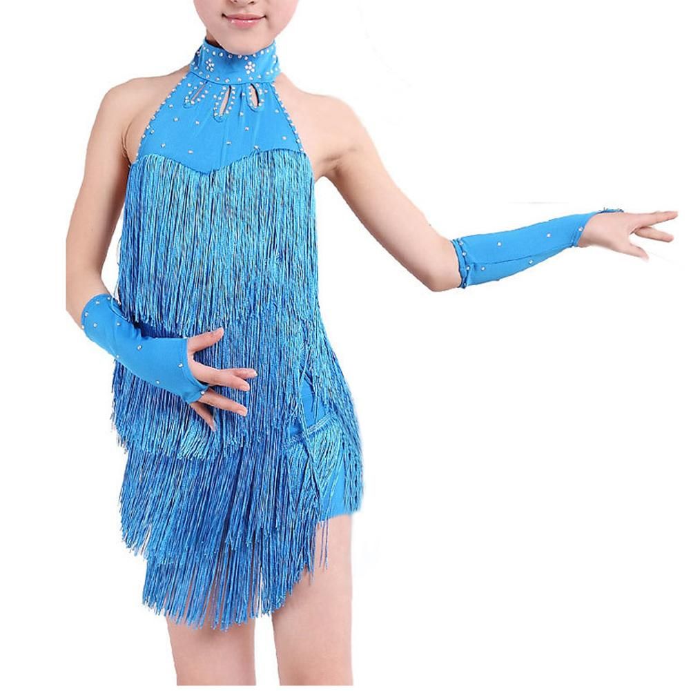 Latin Dance Dress Gis 150cm Latin Fringe Dress Ballroom