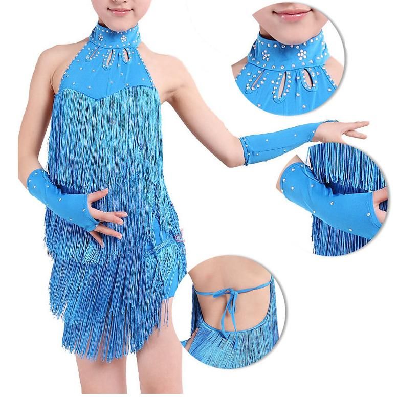 Latin Dance Dress Gis 150cm Latin Fringe Dress Ballroom