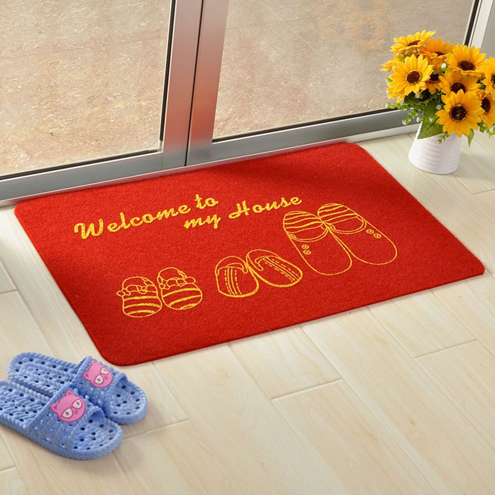 Welcome Doormat Outdoor Carpet Absorbent Bathroom