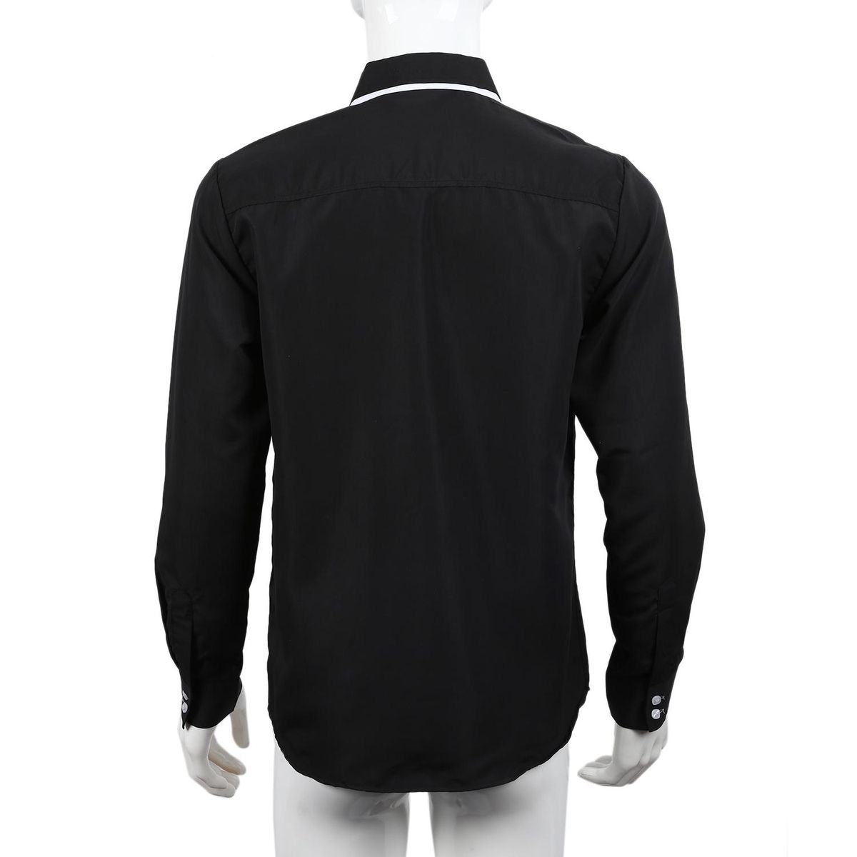 New Fashion Casual Double Collar Placket Contrast color