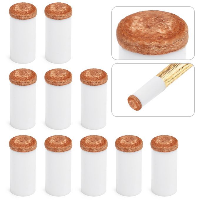 10PCS Pool Cu E Tips Hard Plastic Stick Ferrules
