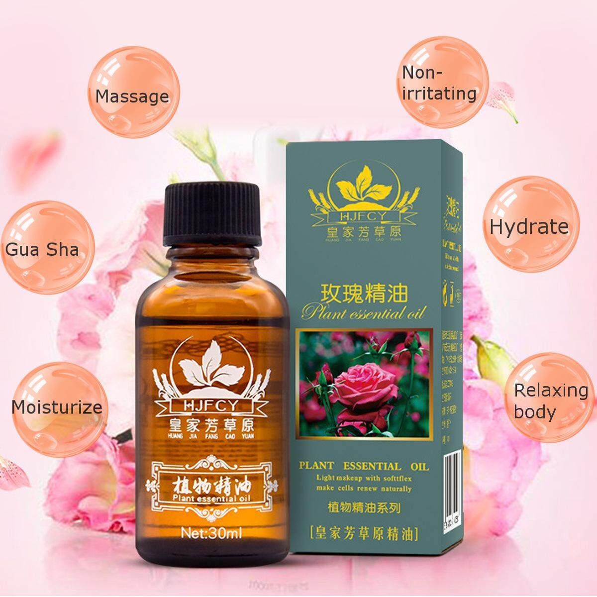 30ml Natural Plant Rose Lavender Olive Oil Essential Guasha Body Massage SPA Red