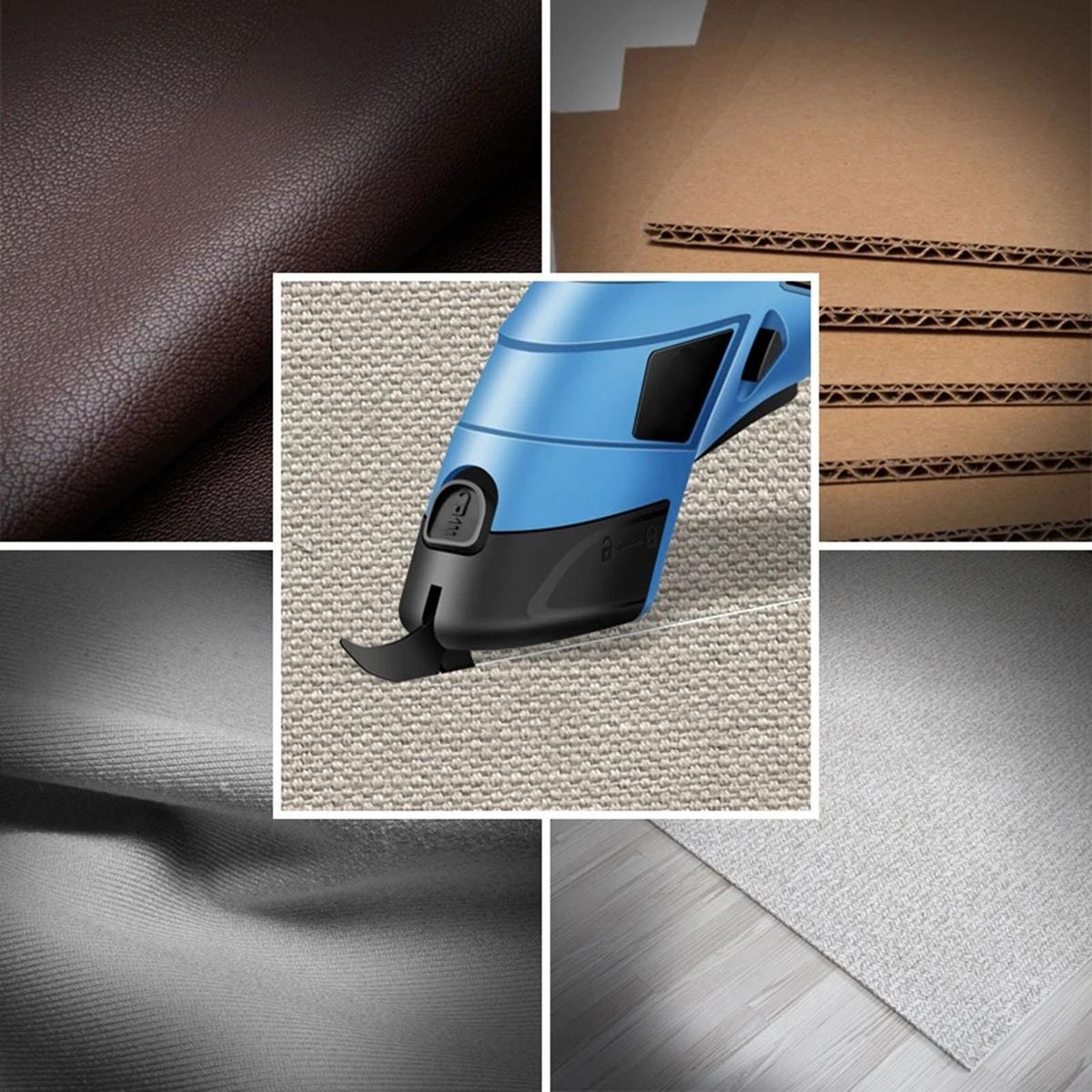 Multipurpose Rechargeable Electric Scissors Wireless 3.6V Battery Cutter Cloth Carpet PVC Leather Cutting Tools Cordless Sewing Shear Double Blade