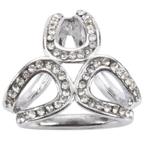 Elegant Clear Rhinestone Scarf Ring Silk Scarf Buckle Clip