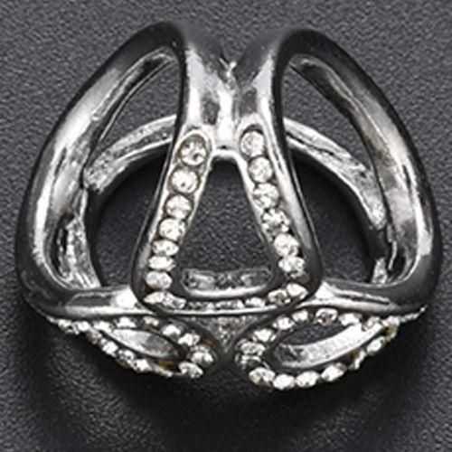 Elegant Clear Rhinestone Scarf Ring Silk Scarf Buckle Clip